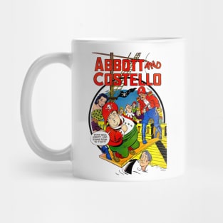 Abbott and Costello Vintage Comic Pirate Style Comedy Tee Mug